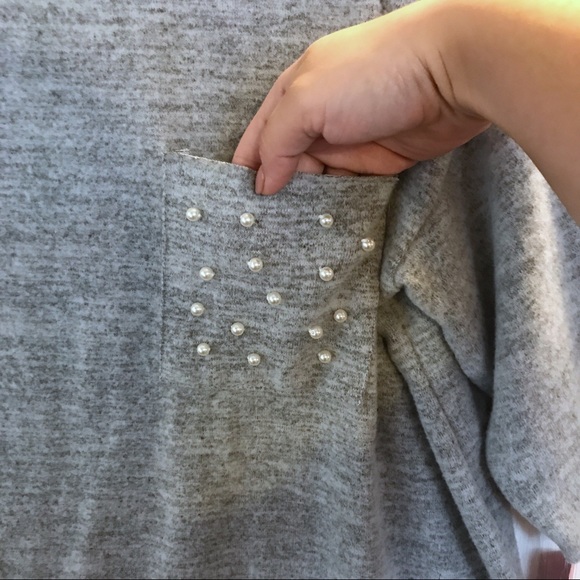 Xhilaration Sweater with beaded pearl pocket - Picture 2 of 5